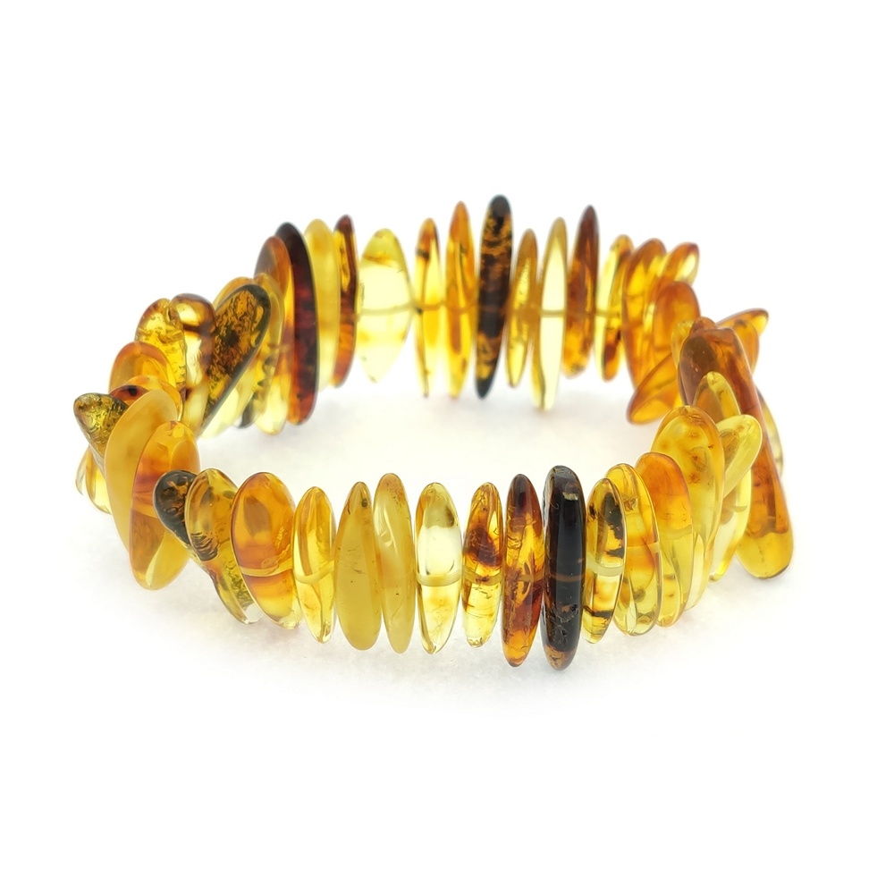 Браслет "Хворост" из янтаря
